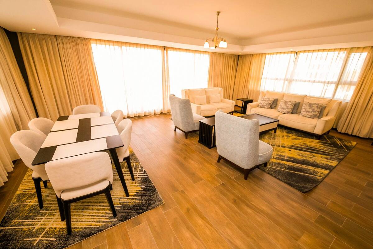Apartment, 3 Bedrooms | Living area | Smart TV