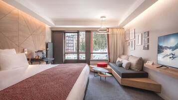 1 sovrum, sängtillbehör av högsta kvalitet och Select Comfort-madrasser