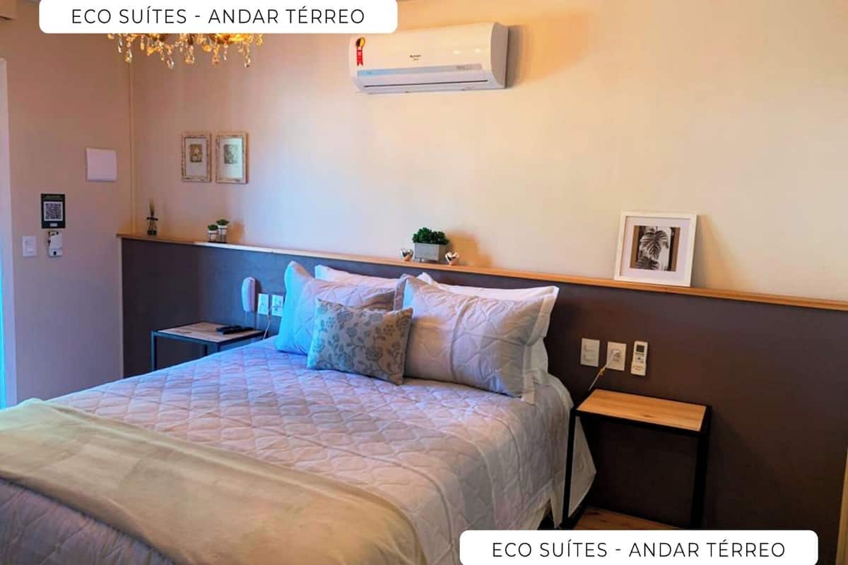 Eco Suites Ground Floor | 1 slaapkamer, luxe beddengoed, een minibar, individueel gedecoreerd
