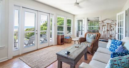 Oceanfront Beach House w/ Serene Ocean Views, Private Beach Access, Sundeck, Yard & Screened Porches