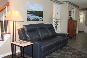 Smart TV, fireplace, video games, DVD player