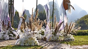 Outdoor wedding area
