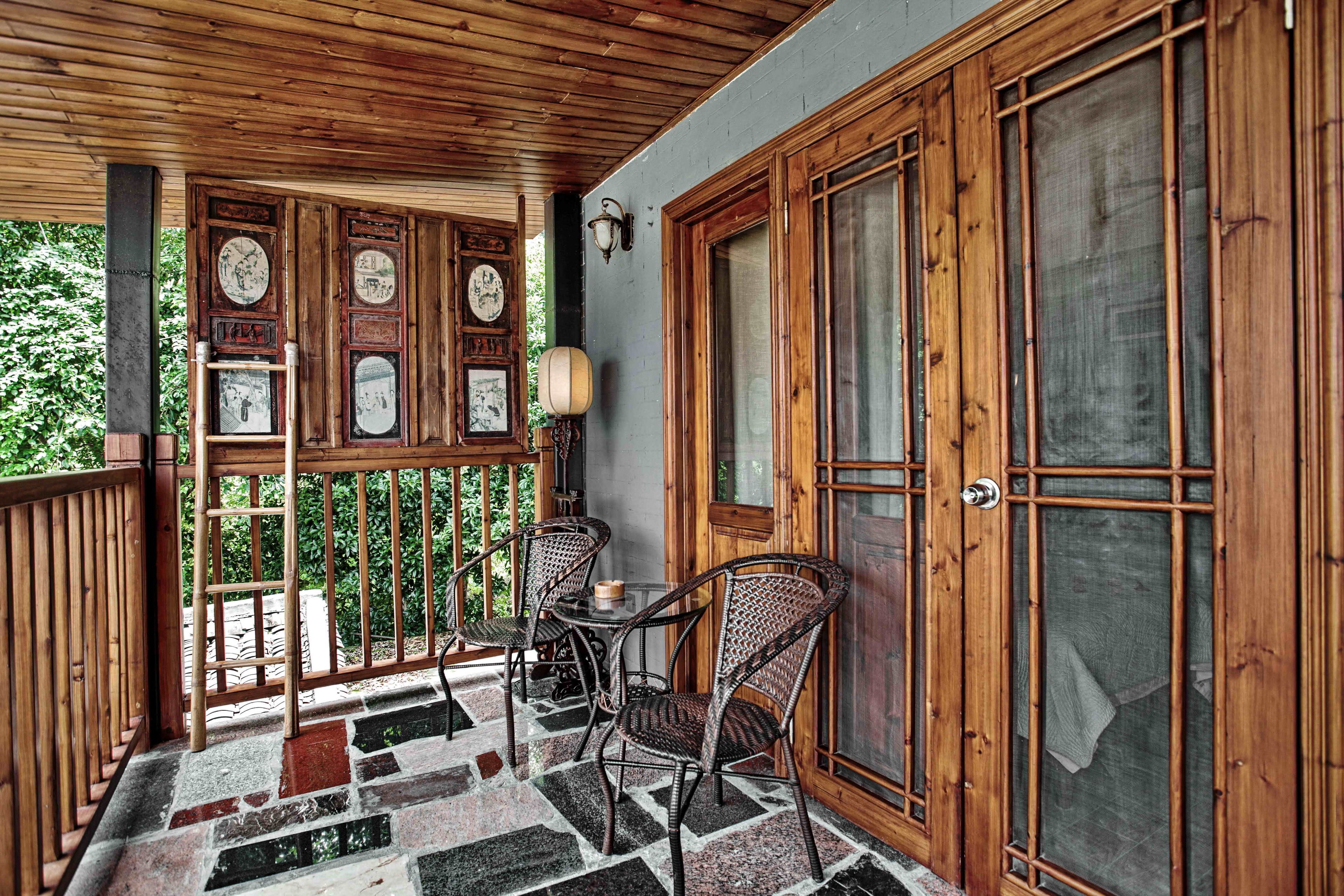 standard twin room, multiple beds, balcony, mountainside | terrace/patio