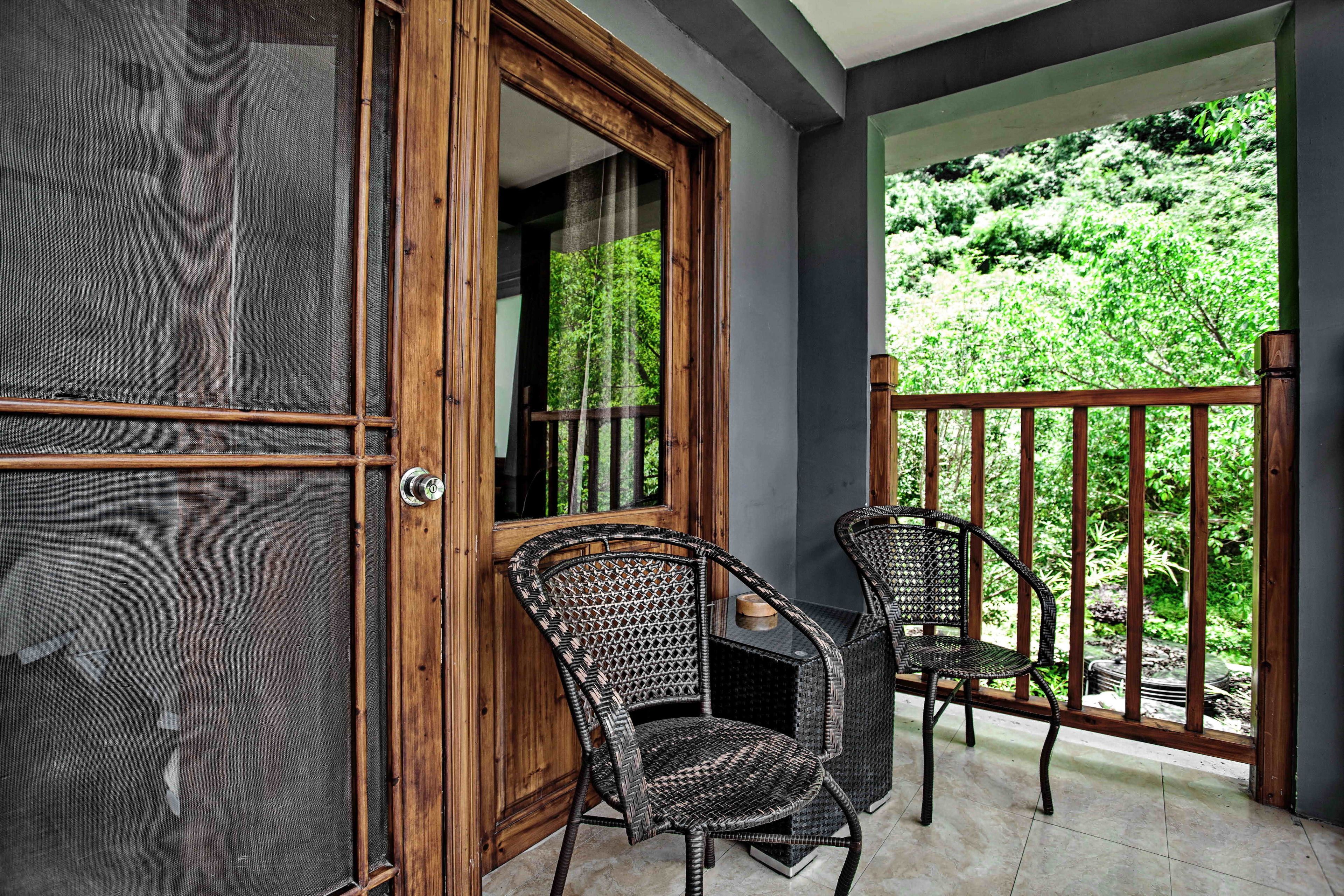 standard twin room, multiple beds, balcony, mountainside | terrace/patio