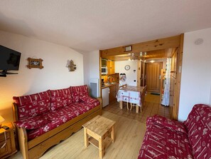 TV - Les Saisies - South-facing studio cabin for 4, pets allowed (Les Saisies)