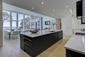 Fridge, microwave, oven, stovetop - 24 Duck Hawk-Oceanfront, Large Pool & Amazing Game Room. Coastal Chic! (Hilton Head Island)