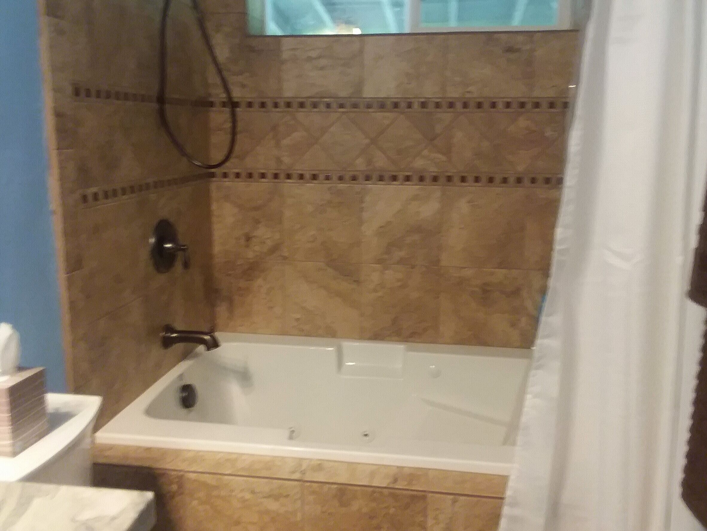 jetted tub and shower