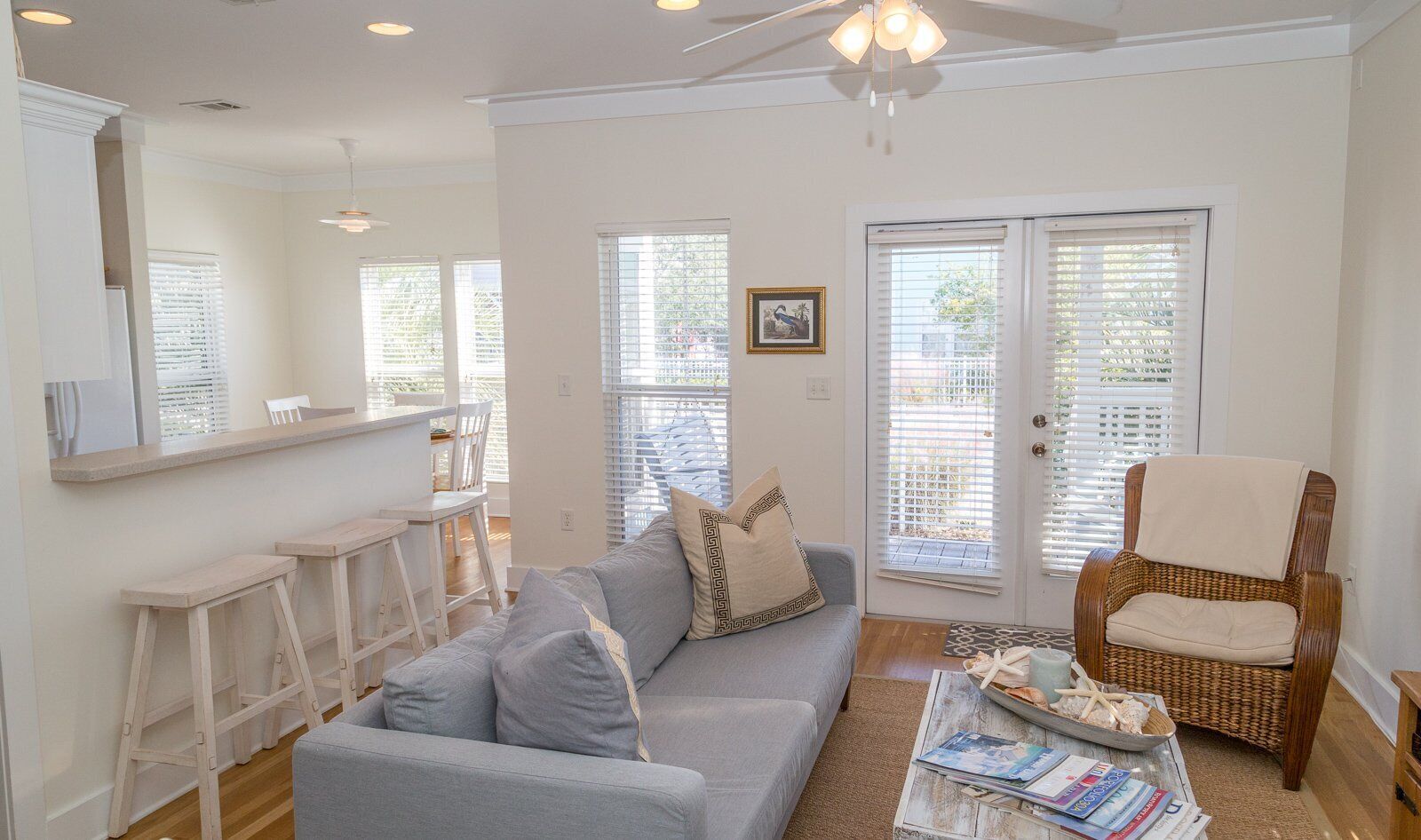 TV, DVD player, books