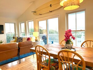 TV, Netflix, DVD player, books