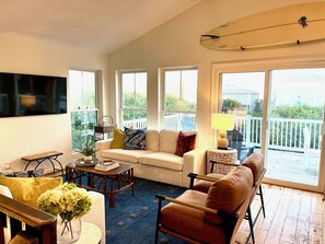 TV, Netflix, DVD player, books