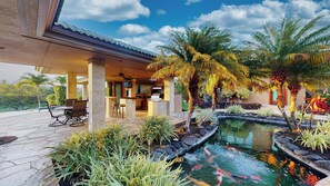 Outdoor dining - Retreat to Paradise - private pool, hot tub, easy beach access (KAMUELA)
