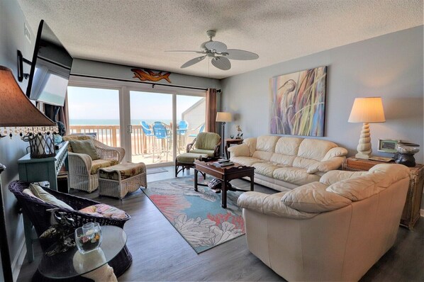 TV, fireplace, DVD player, books