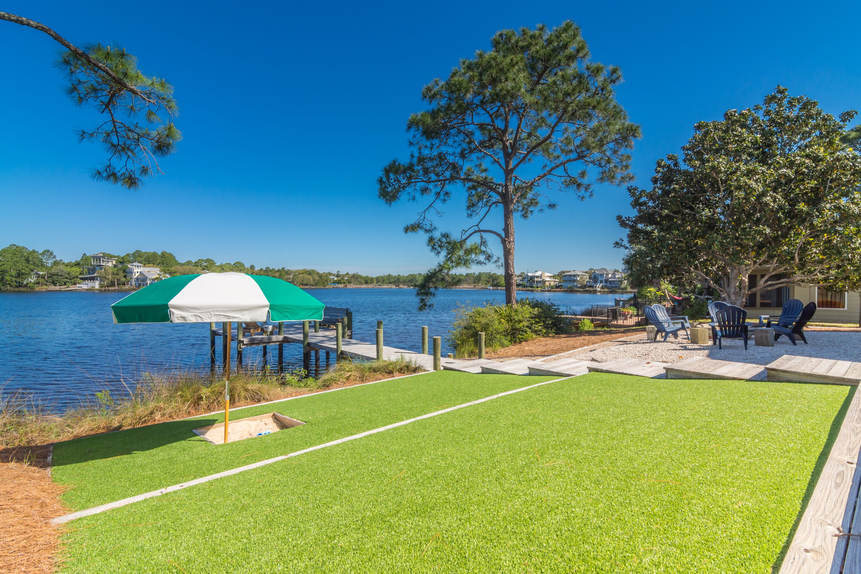 PUBLIC BEACH ACCESS only 4min walk 3 SUPs, kayaks, private dock on Eastern Lake 