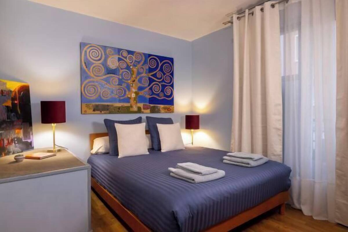 1 habitación y ropa de cama de alta calidad