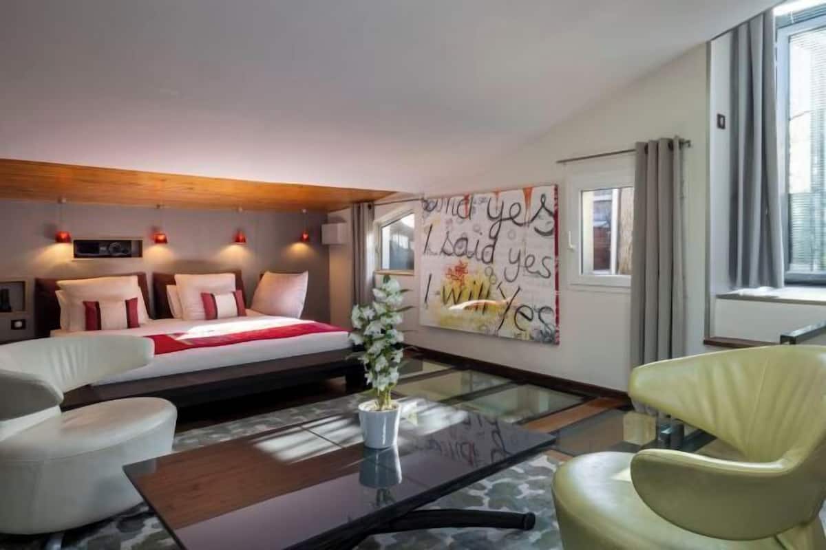 1 habitación y ropa de cama de alta calidad