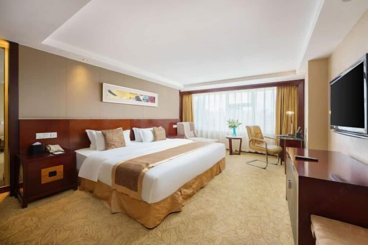 1 bedroom, desk, blackout curtains, iron/ironing board