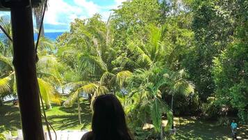 Breakfast, lunch served; local and international cuisine, pool views