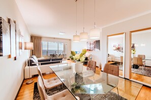 Luxury Apartment, 2 Bedrooms, Ocean View, Sea Facing | Living room | Plasma TV - Oceanside Terrace Apartment by Holiday Rental Management (Funchal)