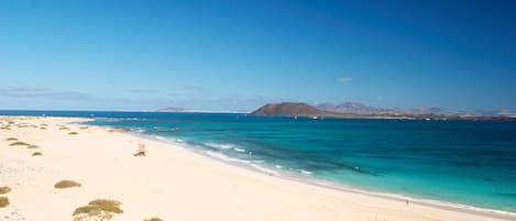 Beach nearby, sun-loungers, beach towels