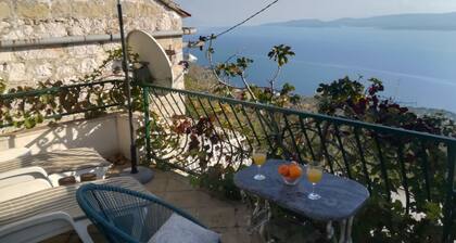 Charming stone house with panoramic sea and mountain view