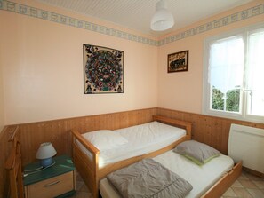 2 室のベッドルーム、ベッドシーツ