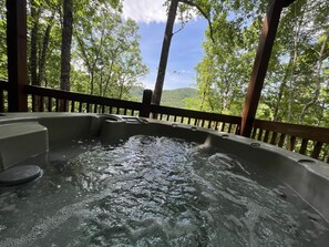 Outdoor spa tub - Winter Special in the quiet woods (Sevier County)