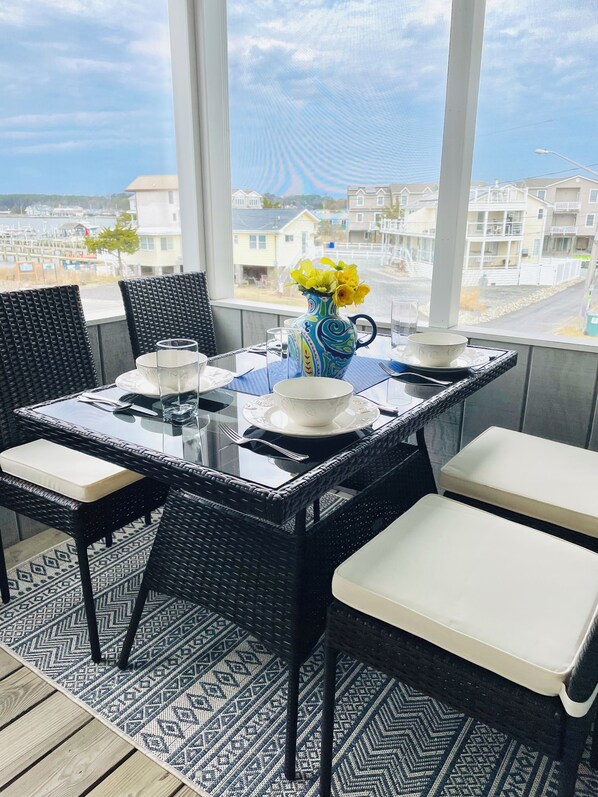 Dining - Sweet Stay on Rehoboth Bay, Private Beach, Breathtaking Water Views & Parking (Dewey Beach)