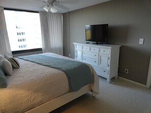 3 bedrooms, iron/ironing board, WiFi, bed sheets - Cozy Coastal Retreat • Ocean Views + Roomy Condo • Walk to the Beach in Minutes! (Myrtle Beach)
