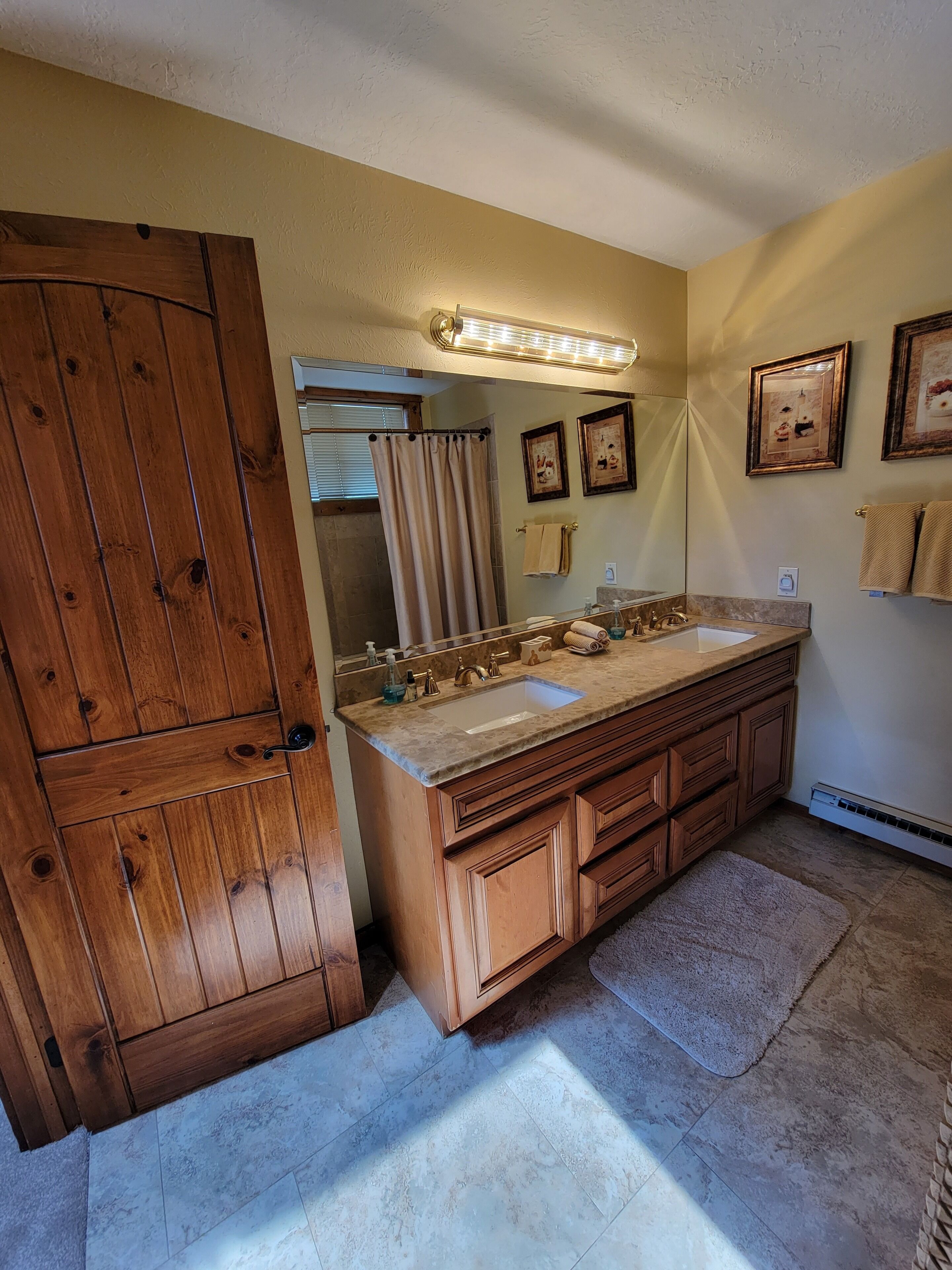 Master Bedroom #1 Full Bathroom with  marble counter top