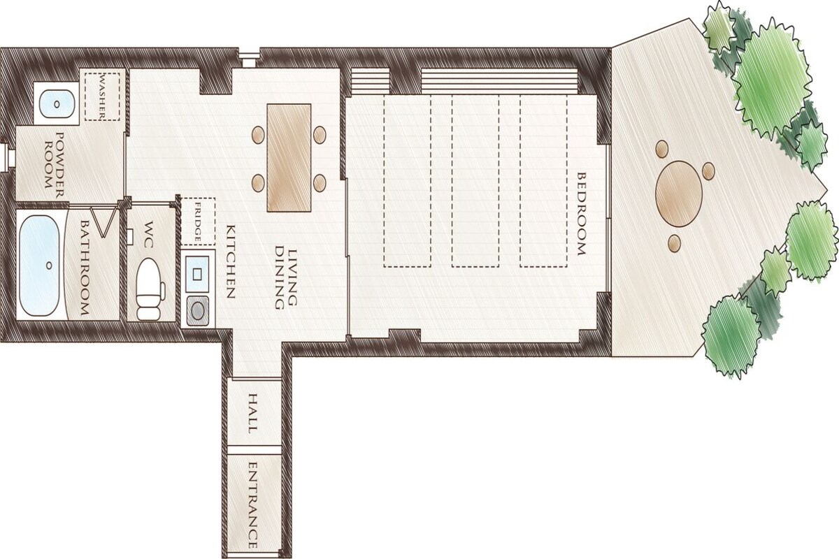 Superior Triple Room, 1 Bedroom, Terrace | In-room safe, soundproofing, iron/ironing board, WiFi (free)