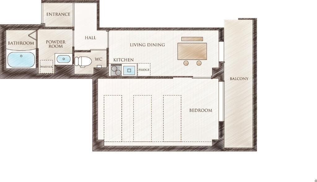 Suite superior, 1 habitación, balcón | Plano