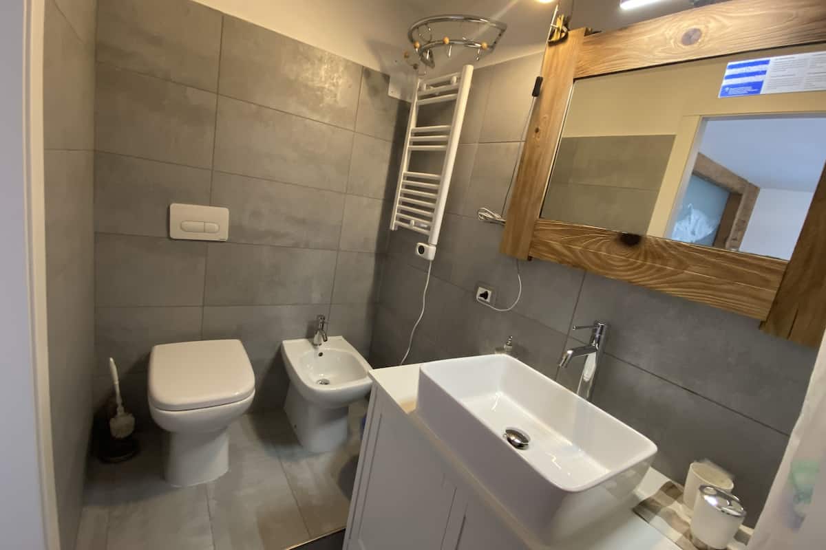 standard quadruple room | bathroom | shower, free toiletries, hair dryer, towels