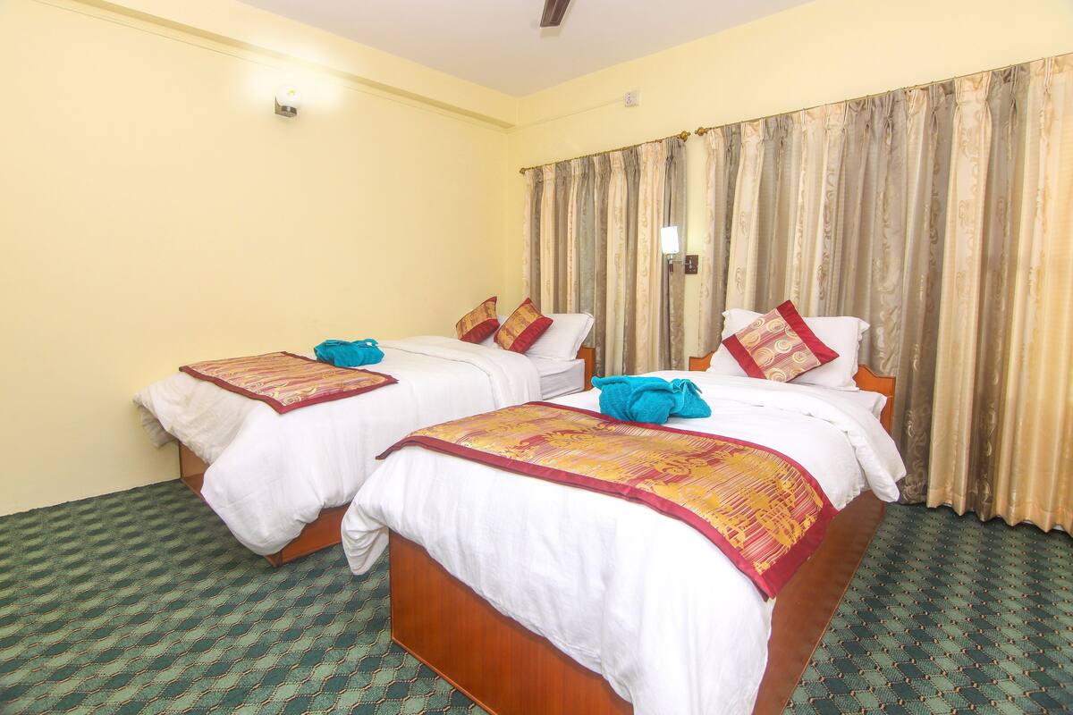 Deluxe Double or Twin Room, 1 Queen Bed, Private Bathroom, Mountain View | In-room safe, desk, free WiFi