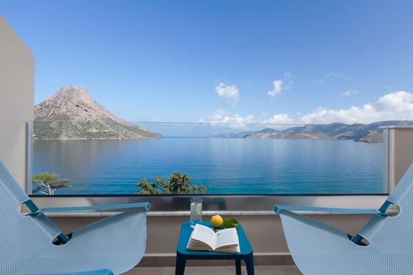 Junior Suite, Sea View | In-room safe, blackout drapes, soundproofing, iron/ironing board - Carian Hotel (Kalymnos)