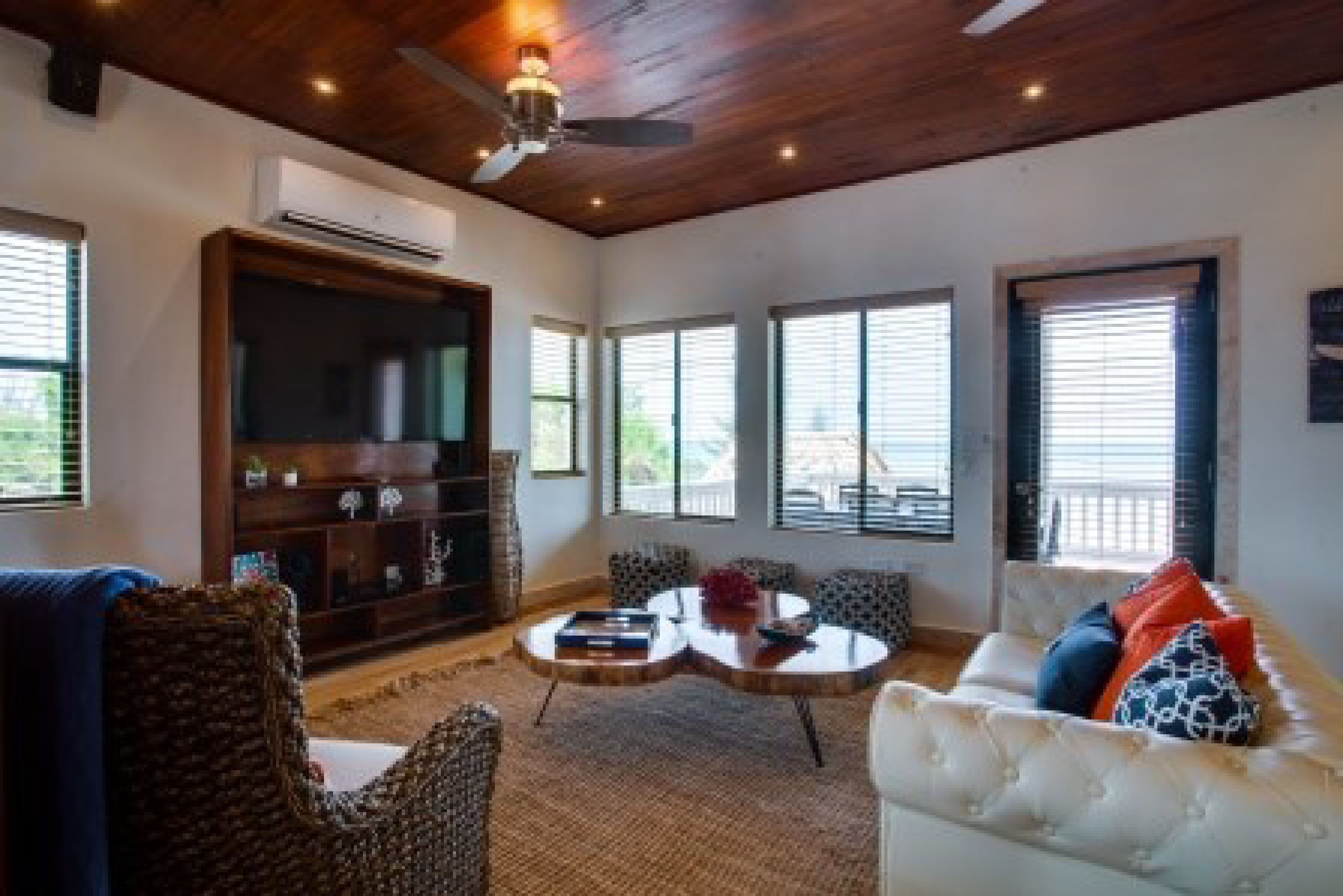 Premium Villa, Multiple Bedrooms, Non Smoking, Ocean View | Living room | Flat-screen TV, DVD player