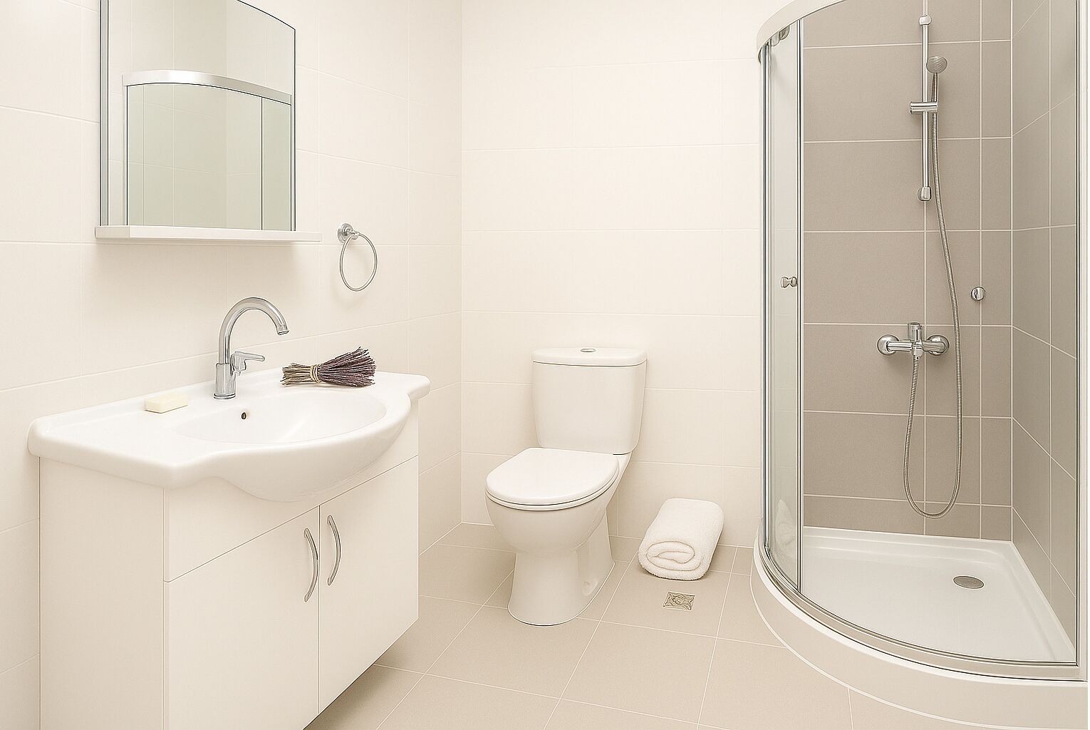 Somineli Suit | Bathroom | Shower, free toiletries, hair dryer, slippers