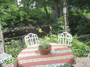 Outdoor dining - Charming, river front compound  (Bantam)