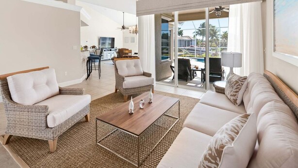 Unclassified image, 1 of 24, button - Waterfront 4BR Marco Island home with heated pool and space for 8. (Marco Island)