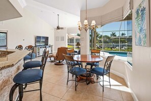 Dining - Waterfront 4BR Marco Island home with heated pool and space for 8. (Marco Island)