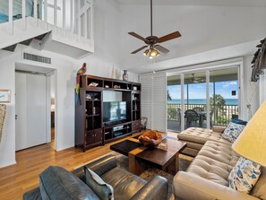 TV, DVD player, stereo