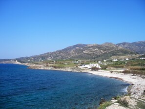 Beach nearby, sun loungers