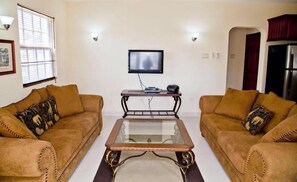 Télévision, lecteur de DVD, livres, vidéothèque