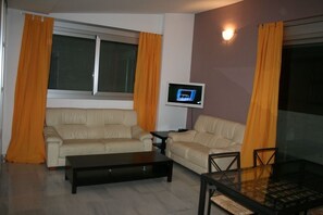 TV, DVD-spiller, bordtennis og bøker