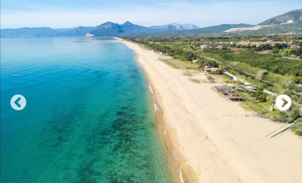 Sun-loungers, beach towels