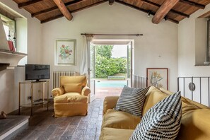 Televisión, chimenea, reproductor de DVD y tenis de mesa