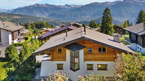 Exterior - Swiss chalet at 1500m in Anzere ski resort (www.anzere.ch),  sleeps 8  (Anzere)