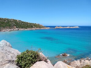 Beach nearby, sun-loungers