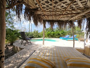 Pool - Beautiful detached villa with a view over Klein Bonaire. (Santa Barbara, Kralendijk)