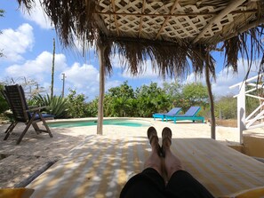 Pool - Beautiful detached villa with a view over Klein Bonaire. (Santa Barbara, Kralendijk)