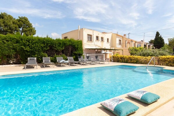 A heated pool